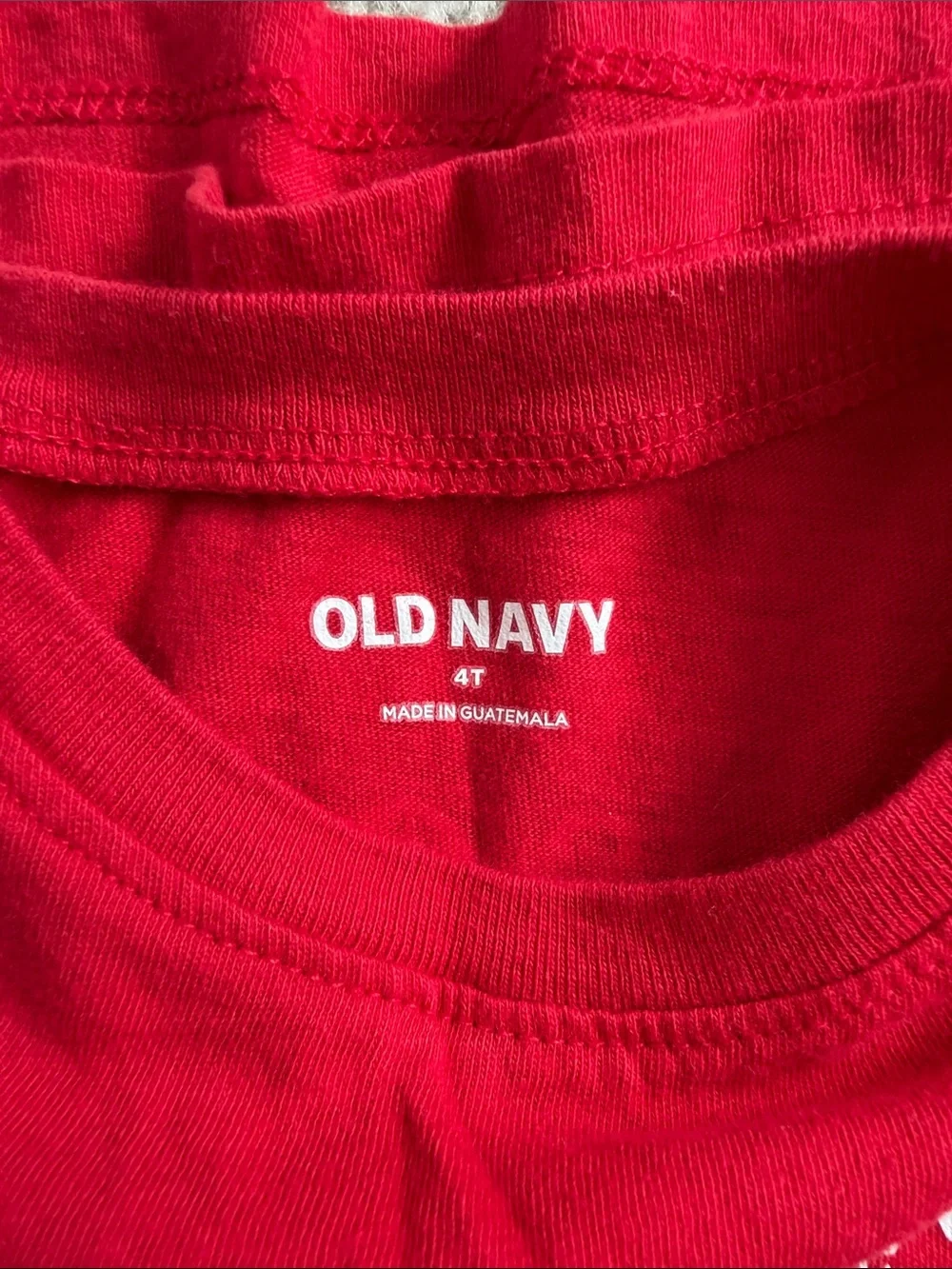 Old Navy Bright Red Short-Sleeve Tee with White Skate Graphic
